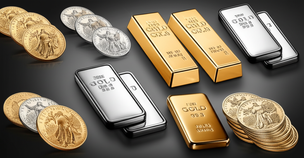 Gold & Silver Coins and Bars