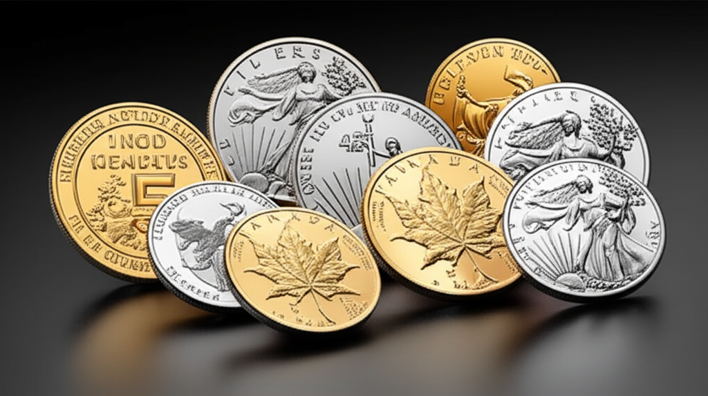 Premium gold and silver coins collection